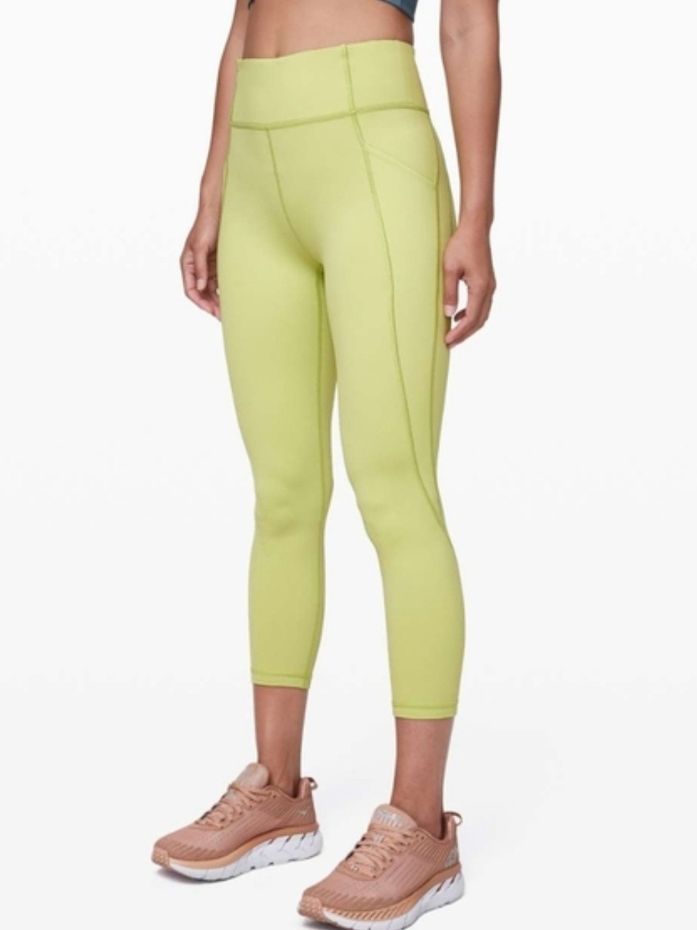 lululemon athletica Yellow-Green High-Rise Cropped Leggings